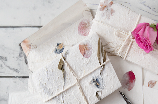 Handmade Petal Envelopes