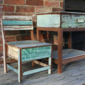 Rustic Beach Kids Chest Chair